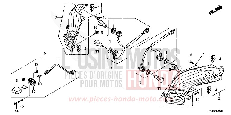 FEUX COMBINES ARRIERE von S-wing ABS PEARL NIGHTSTAR BLACK (NHA84) von 2011